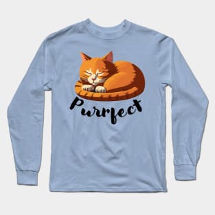 Purrfect Orange Cat Long Sleeve T-Shirt